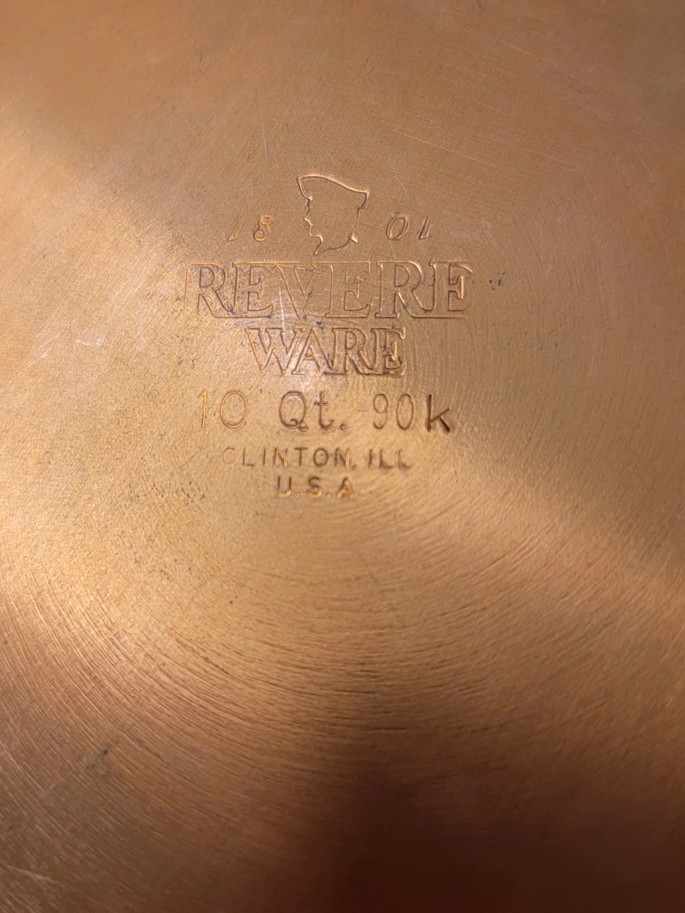 Vintage Revere Ware 10 Qt Stock Pot (With Owner's Manual)